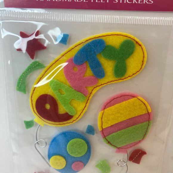 Scrapbook Embellishments Felt Stickers Party Balloon Stars Paper Crafts Cards - Picture 3 of 13